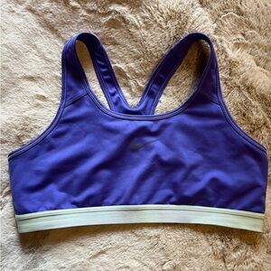 Nike Purple and White Sports Bra